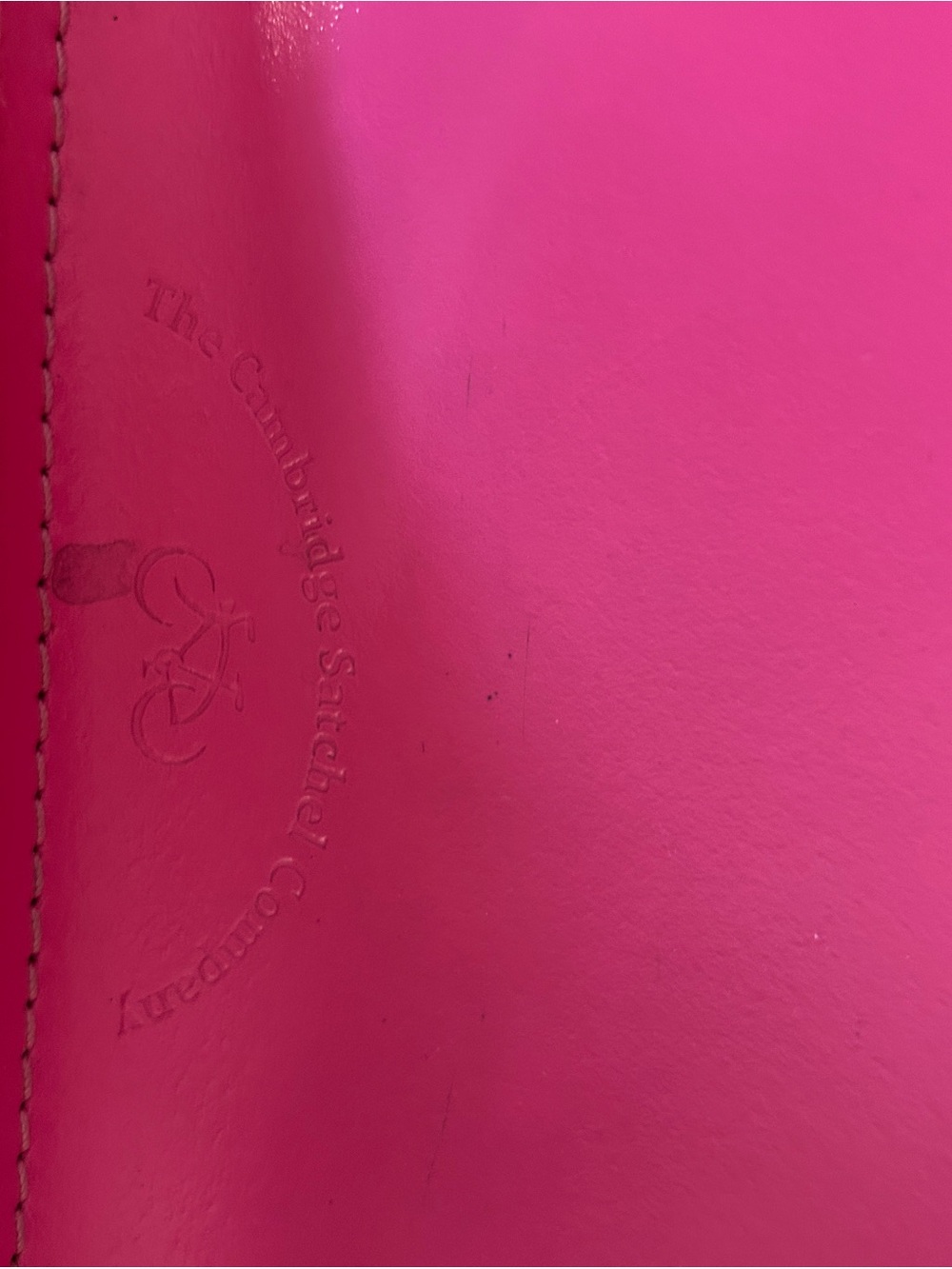 Pink Leather Cambridge Satchel Company Shoulder Bag - Women's Crossbody - Picture 7 of 10